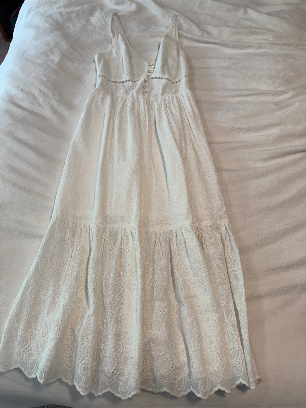 White Lace Midi Dress - Elegant Sleeveless Summer Dress